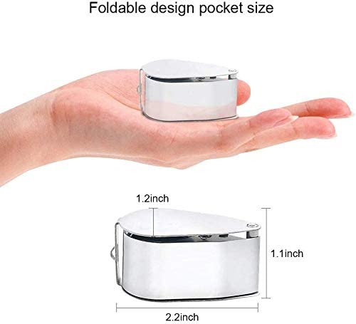 Lupa Iluminada Para Joyero X40 Plegable Acero Inoxidable